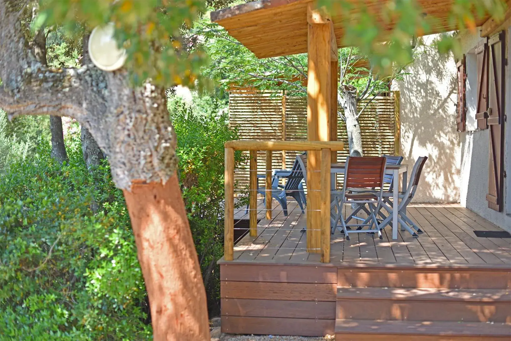 Patio in Bungalows Du Maquis